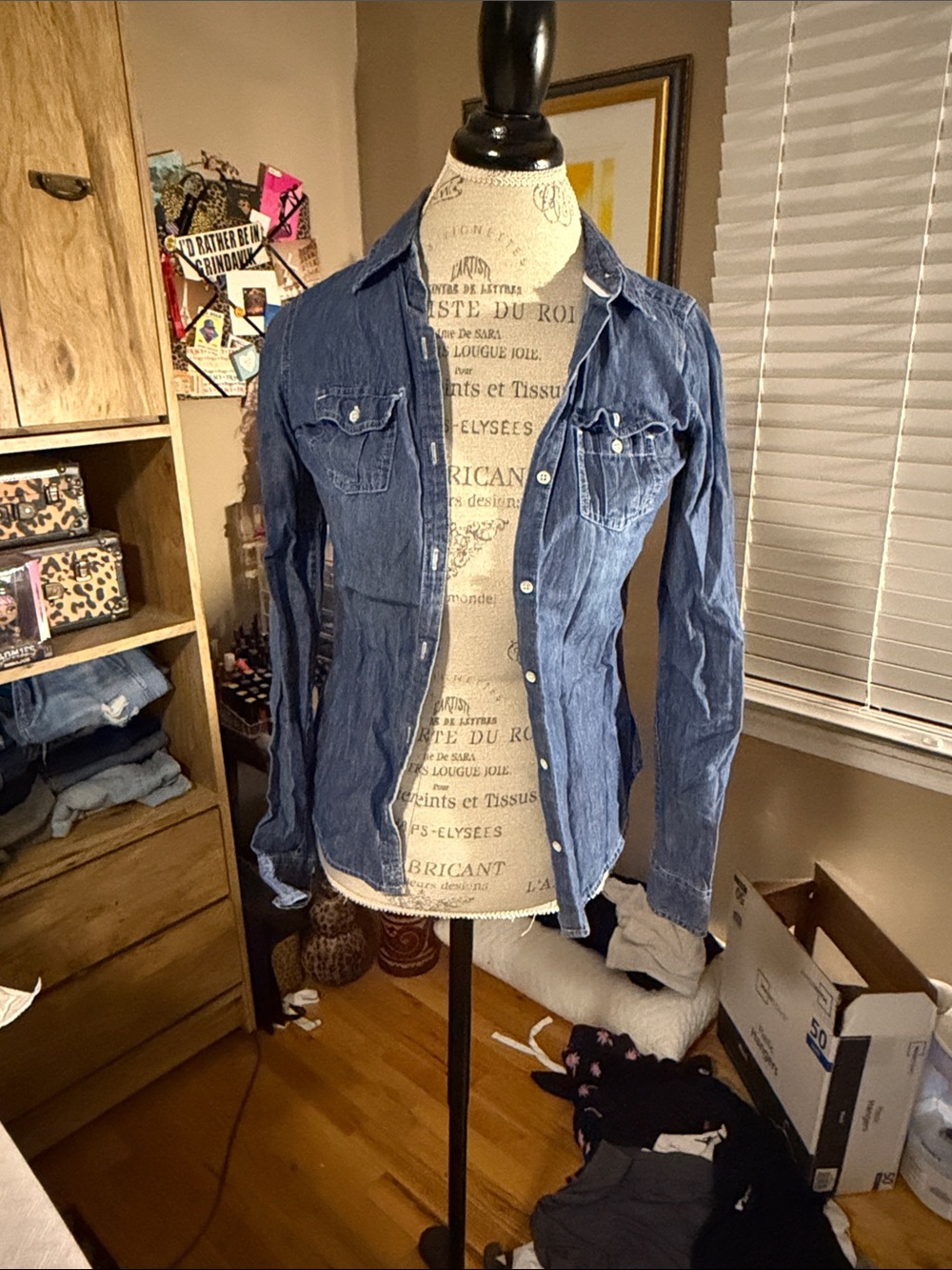 SO Casual Lightweight Denim Shirt - XS